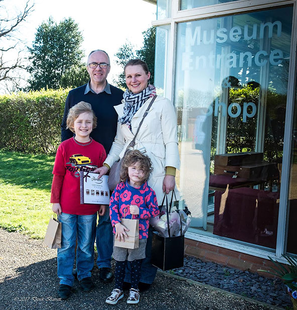 The Finnerty family from Leighton Buzzard we the 45,000th visitor this year to Milton Keynes Museum