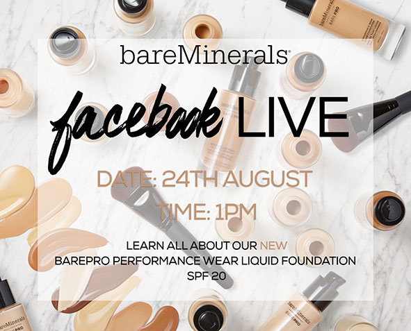 Facebook live with bare minerals and intu