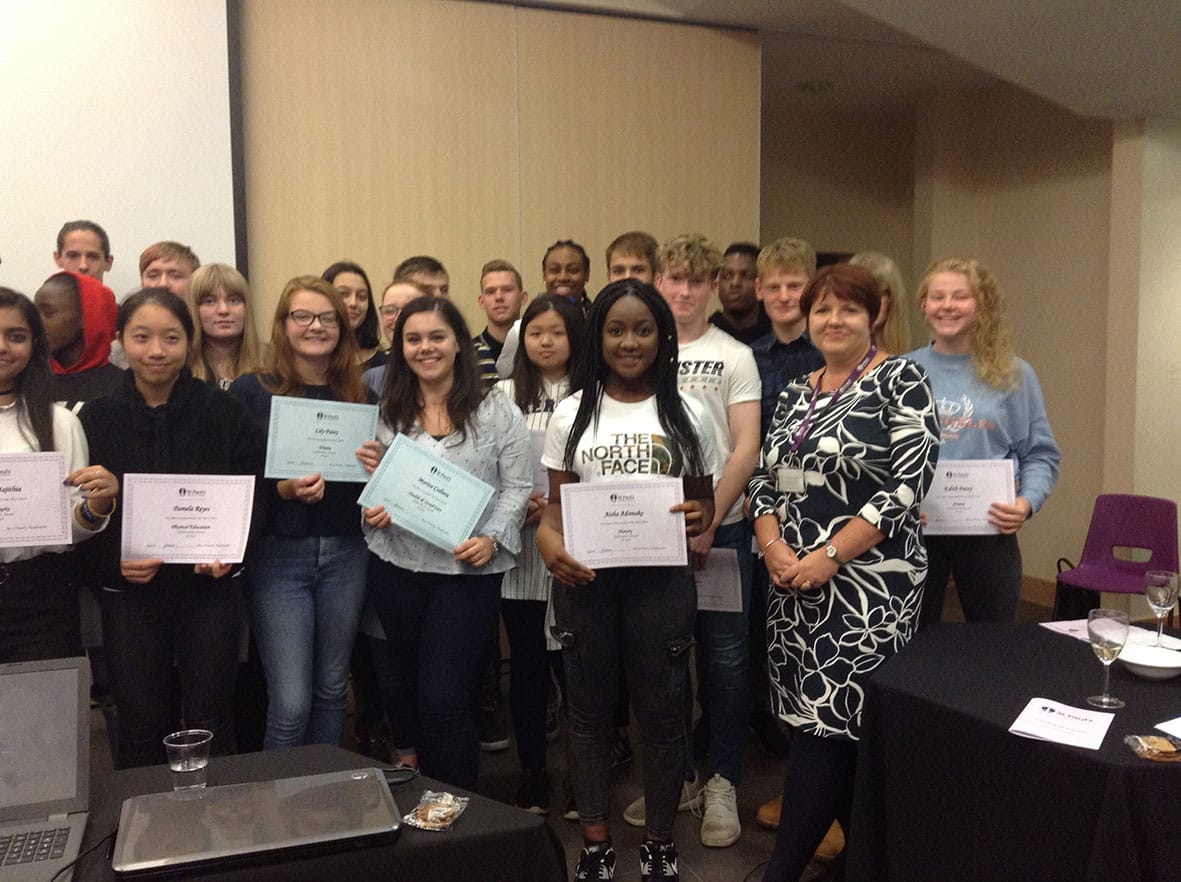 Award winners from St Pauls Catholic School