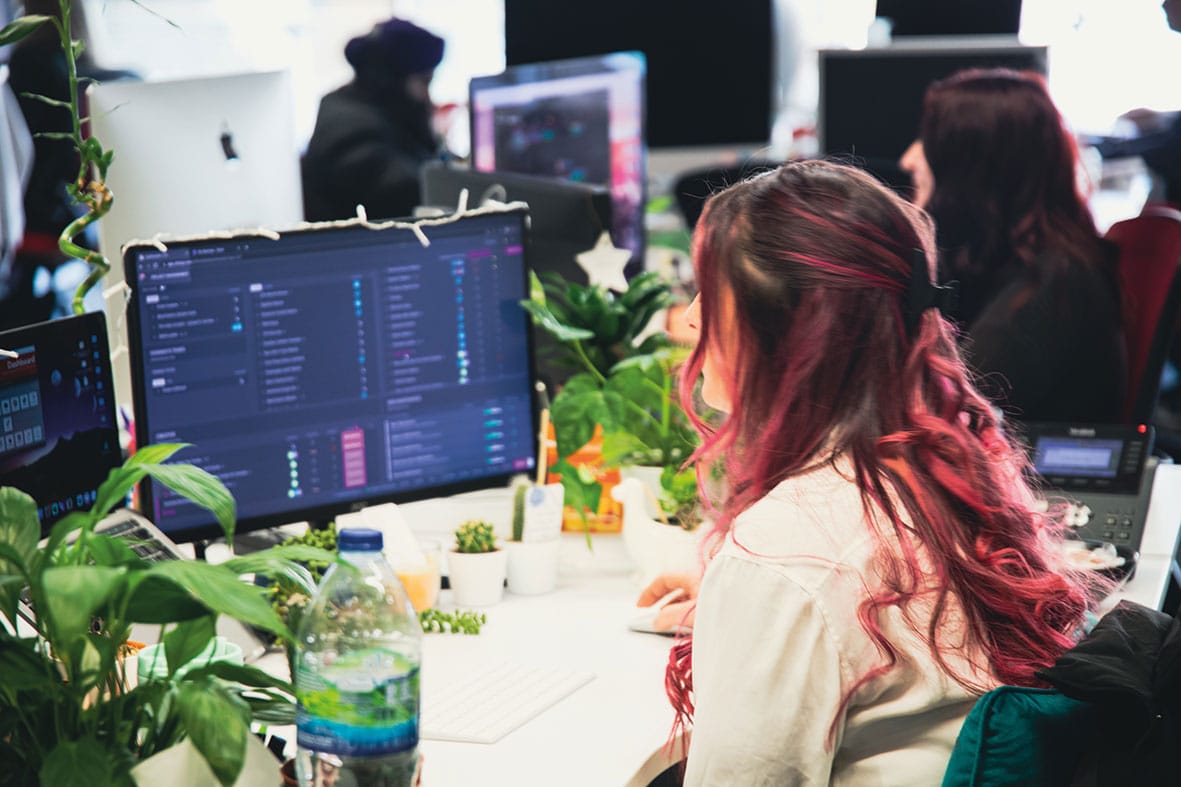 Tea Office lady working
