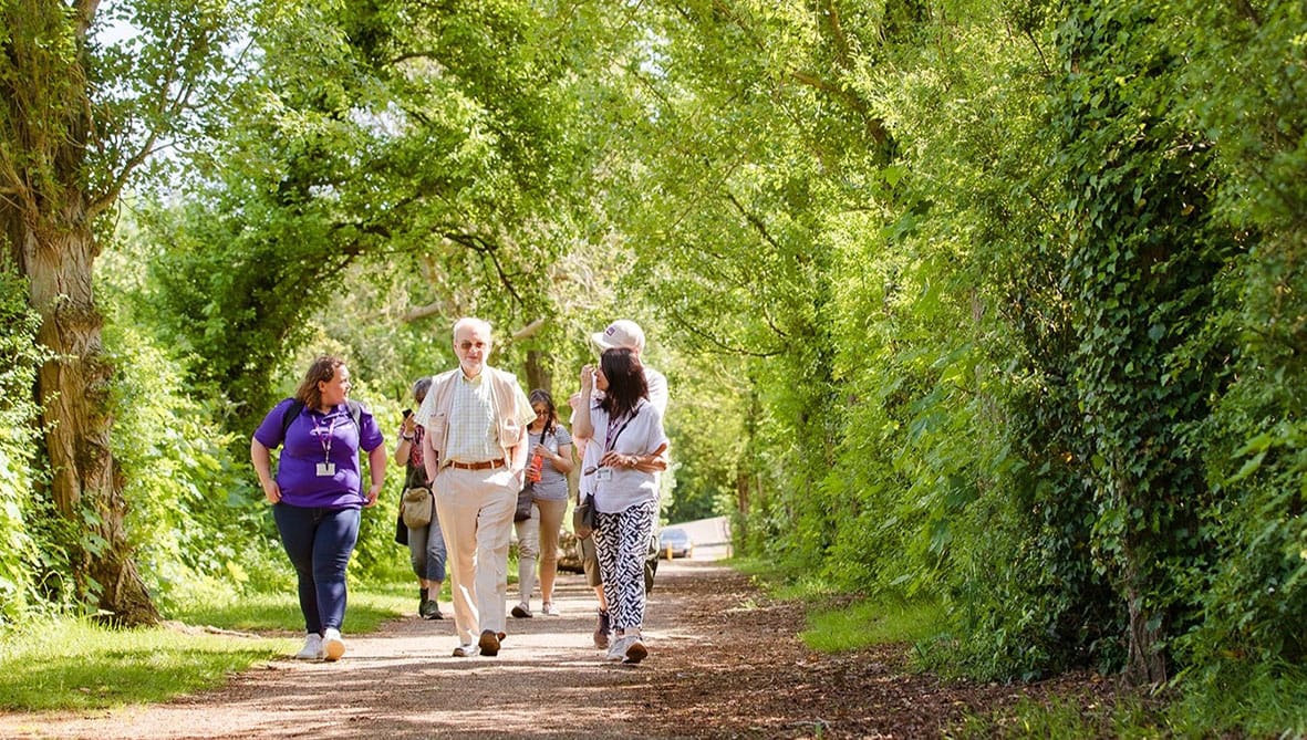 Walkers in Waterhall Park