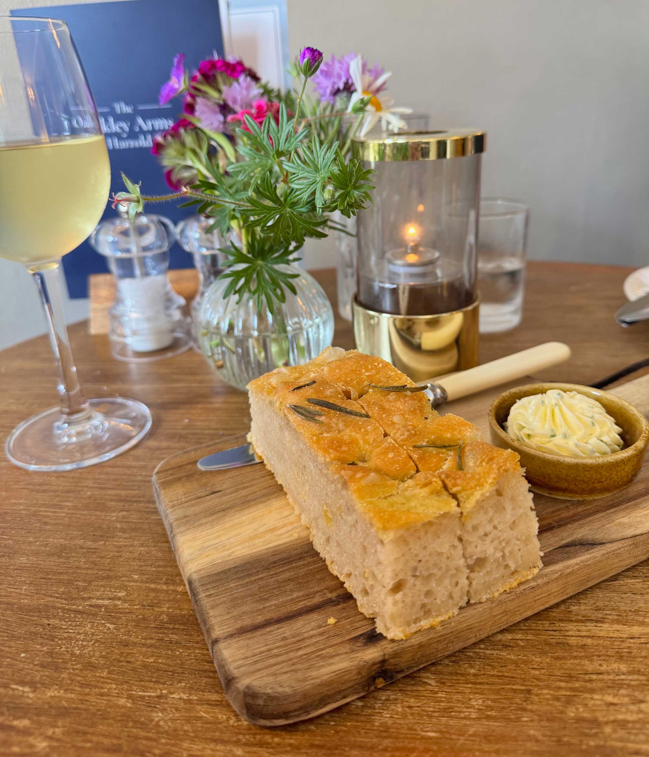 Focaccia at the Oakley Arms