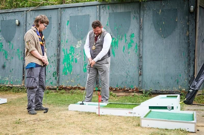 Cllr James Lancaster plays Crazy Golf