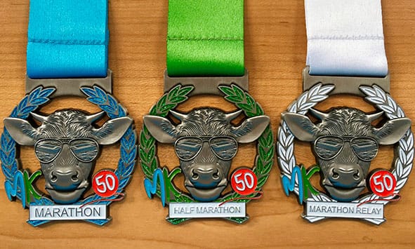 new medal designs incorporating the MK50 logo